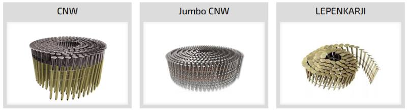 Žeblji v kolutu in traku Slovenija