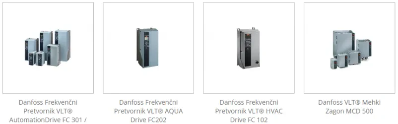 Prodaja frekvenčnih Danfoss pretvornikov