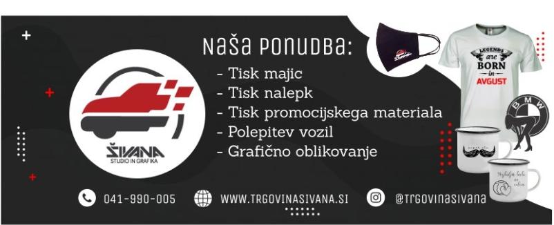 Tiskarna, tisk nalepk, tisk na tekstil in najem vozil Velenje, Savinjska