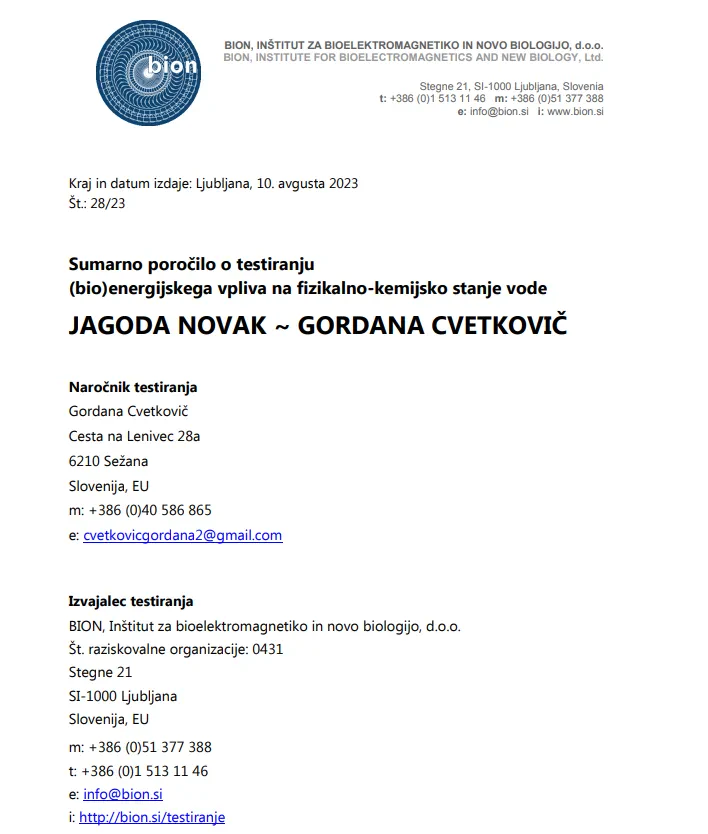 sumarno poročilo