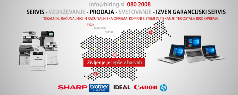 Ugodna prodaja in najem pisarniških strojev Slovenija