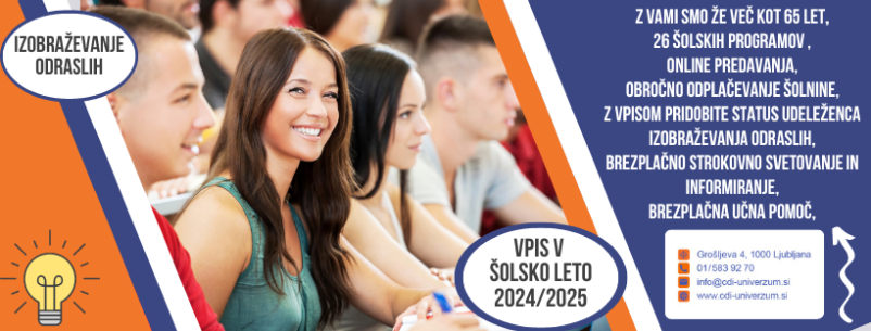 Dobra osnovna in srednja šola za odrasle Ljubljana z okolico