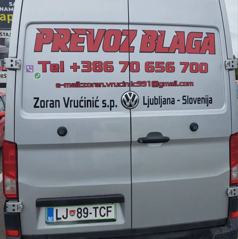 Prevoz blaga s kombijem Ljubljana