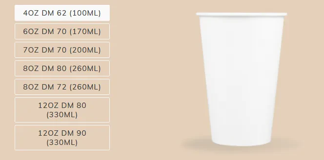 Drinking paper cups EU