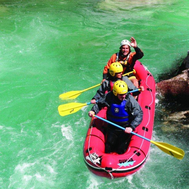 Spust rafting po Soči