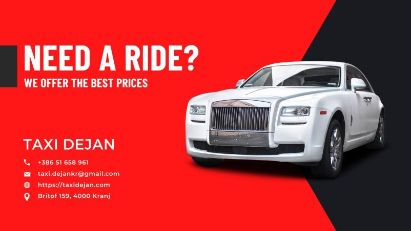 Affordable taxi service Kranj 