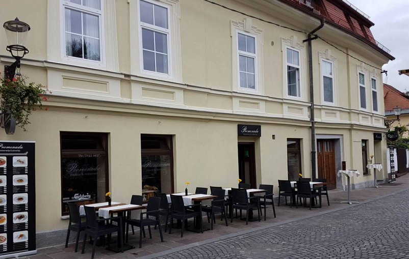 Buon ristorante nel centro di Lubiana, Slovenia