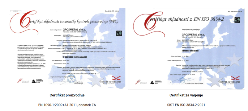 Proizvodnja kovinskega nadstreška Slovenija