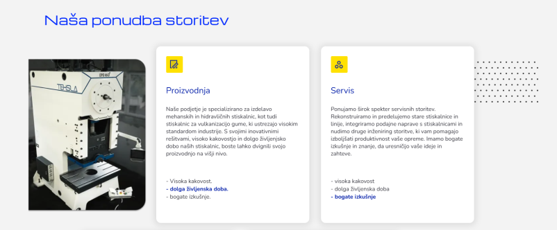 Izdelava stiskalnic Teshla