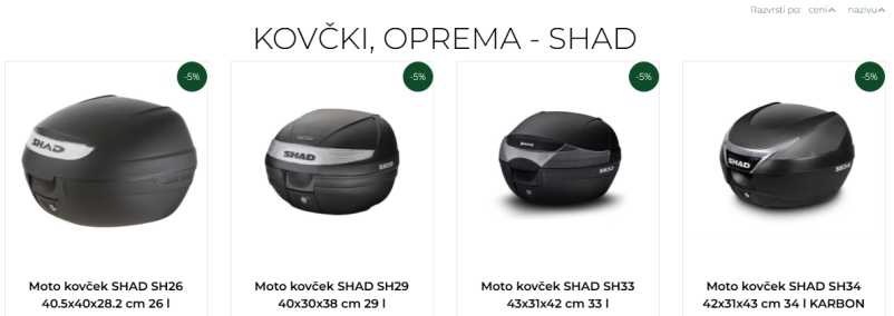 Ugodna prodaja shad kovčkov Slovenija