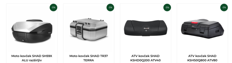 Prodaja motorističnih shad kovčkov Slovenija