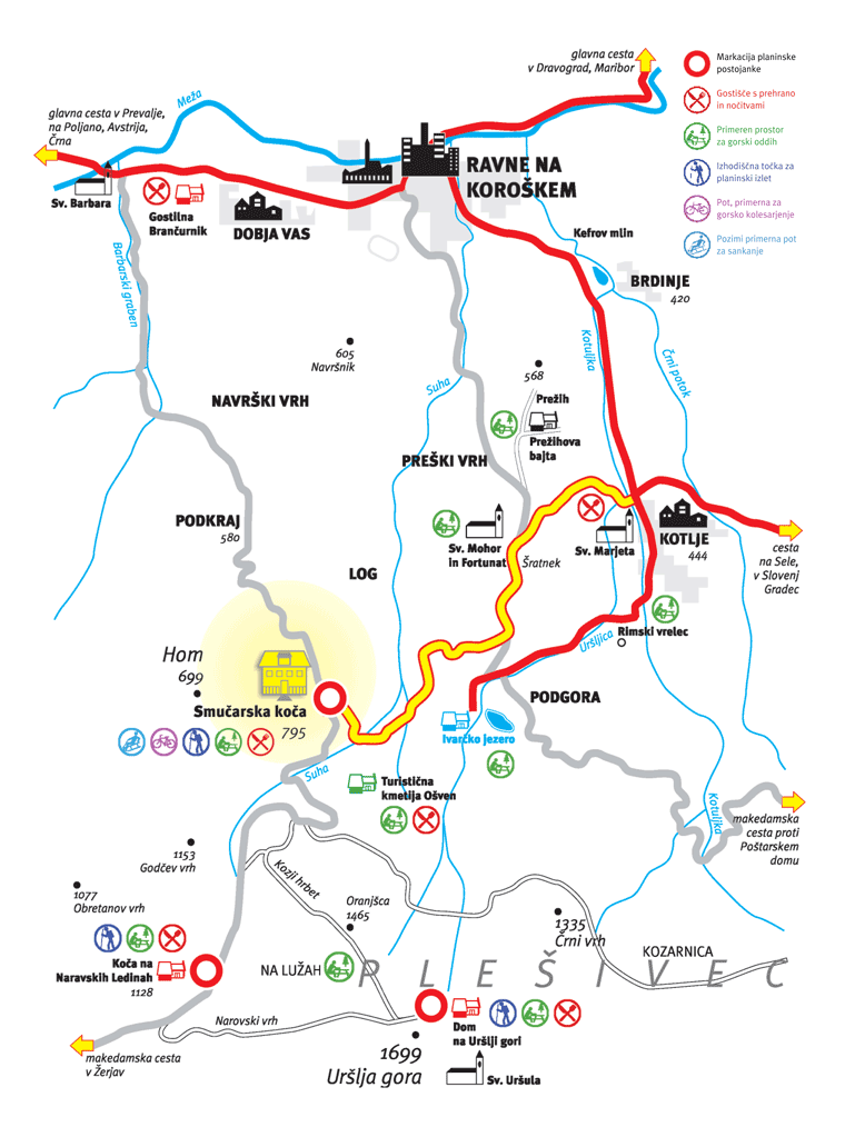 Obiščite planinsko kočo blizu Raven na Koroškem