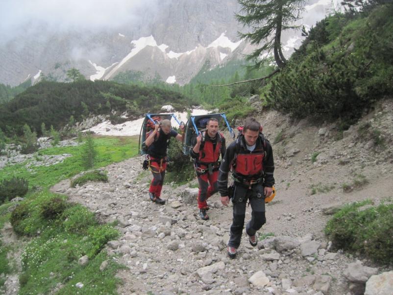 Pomoč ljudem pri nesrečah v gorah Gorenjska