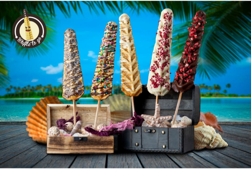 Waffles to go in the center of Ljubljana