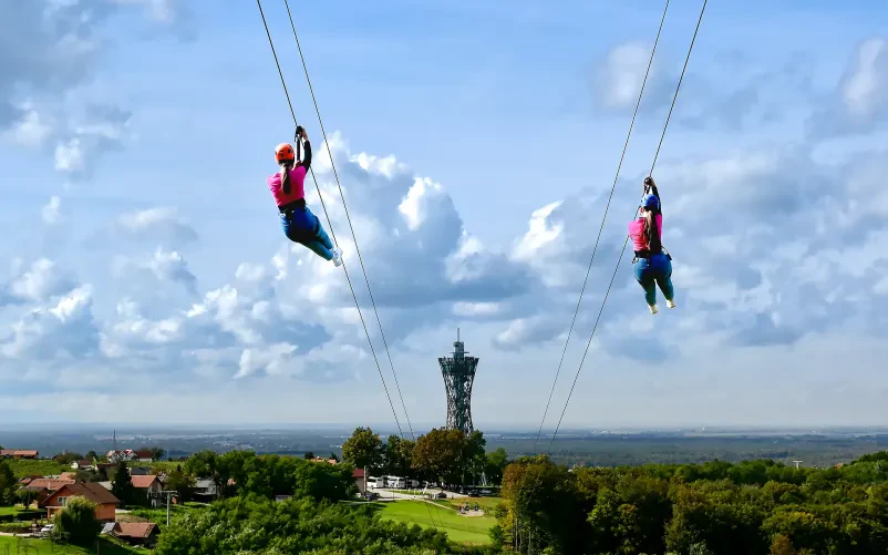 Adrenalinski zipline Lendava