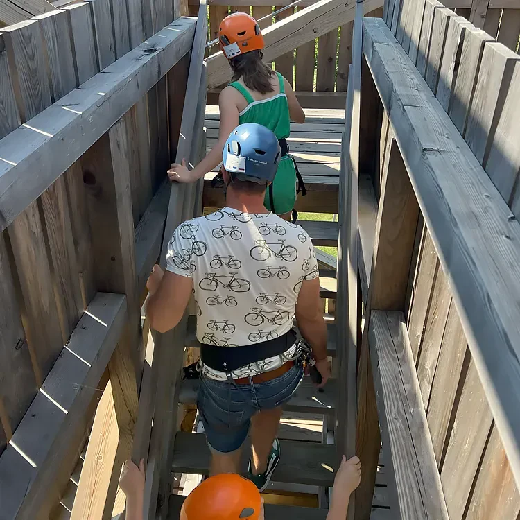 Zipline za dva z dvojno jeklenico