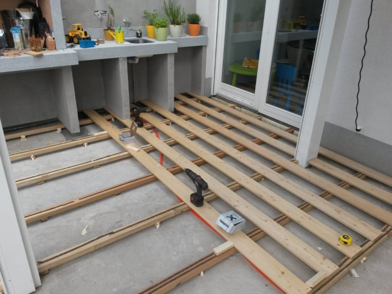 Izdelava lesene terase v Ljubljani