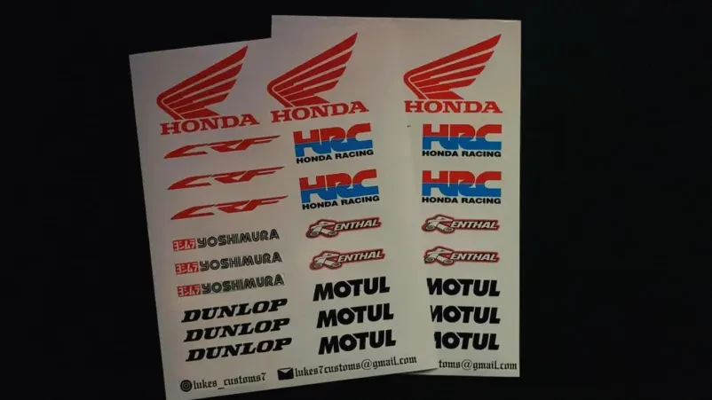 Tisk nalepk za motosport Slovenija