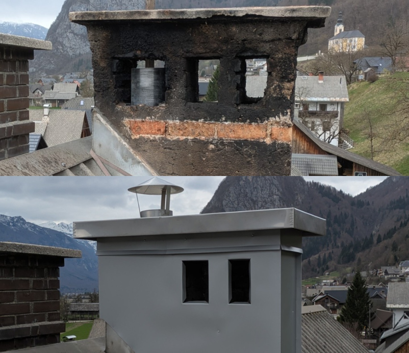 Obnova in montaža nerjavečih dimnikov Gorenjska