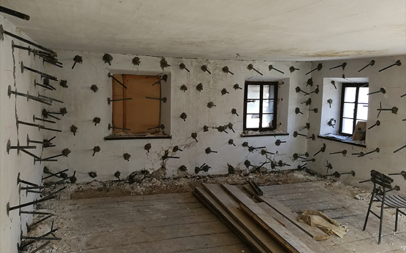 Statične sanacije s karbonom in injektiranje Bohinjska Bistrica, Slovenija