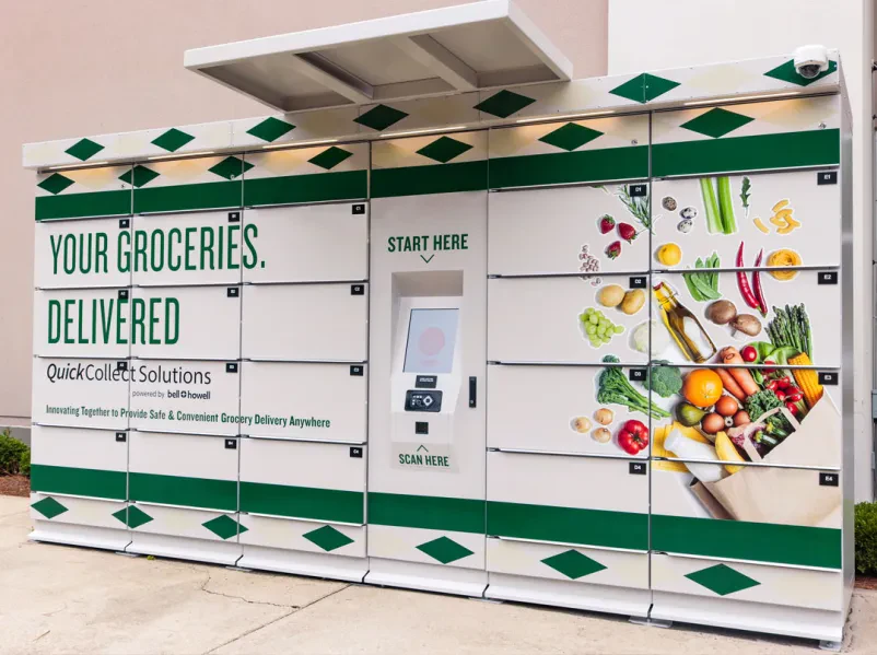 Global production and sale of parcel delivery food locker