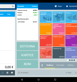 Pregled nad poslovanjem z e-blagajno Shopsy
