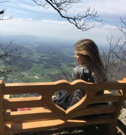 razgled s Planinske koče Rudijev dom v Vzhodni Sloveniji