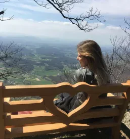 razgled s Planinske koče Rudijev dom v Vzhodni Sloveniji