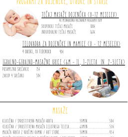 ugoden Tečaj masaže dojenčkov Pomurje
