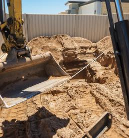 Izkop gradbene jame Ljubljana, okolica