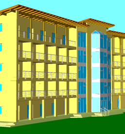 Projektiranje in 3D rendering hotela Okonina