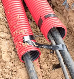 Bereich von Glasfaserkabel-Verlegung