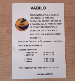 Trening odbojke Črnomelj, Bela krajina