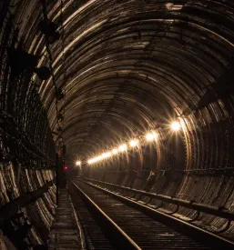 Gradbena dela v tunelu