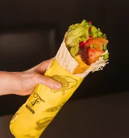Vegan falafel wrap