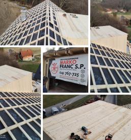 Postavitev strehe Savinjska