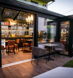 Quiet garden terrace accessible from the apartments Ljubljana estate