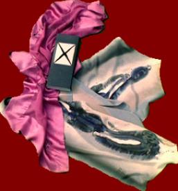 Ročno barvani svilen šal Ljubljana, Slovenija