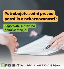 Sodni prevodi Ljubljana, Osrednja Slovenija