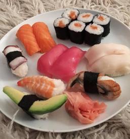 Suši v kitajski restavraciji BTC