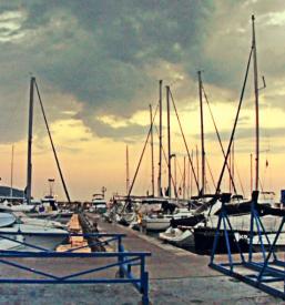 Lifting, lowering of vessels Koper, Slovenia