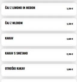Meni topla pijača