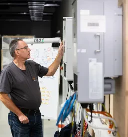 Accumulator battery production