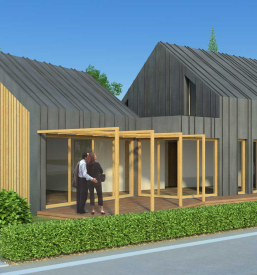 Projektna dokumentacija lesene modularne hiše Slovenija