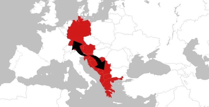 Mednarodni prevoz blaga s sodobnim tovornjakom Sodoben tovornjak med vožnjo po avtocesti, ki poudarja ugoden prevoz paletnega tovora po Balkanu.