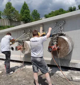 Diamantno vrtanje in rezanje armiranega betona v Osrednji Sloveniji