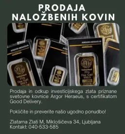 Naložbeno zlato v Ljubljani
