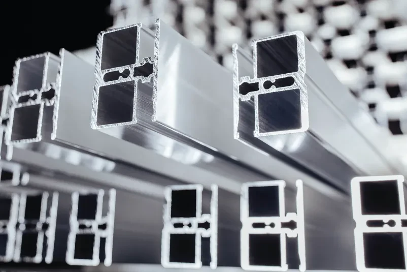 Delavca pregledujeta aluminijasto ploščo Prodaja rezanega aluminija Slovenija.
