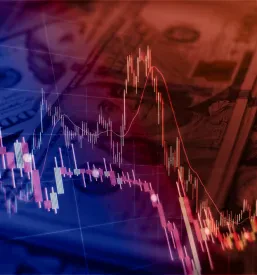 Abstraktno finančno ozadje z grafi Forex trgovanja in svečniki. Uporabno za analizo ekonomskih trendov in finančnih naložb.