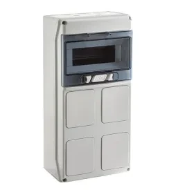 Rumeno-moder industrijski električni konektor, zasnovan za varno in zanesljivo priključitev v zahtevnih okoljih, elektro material.